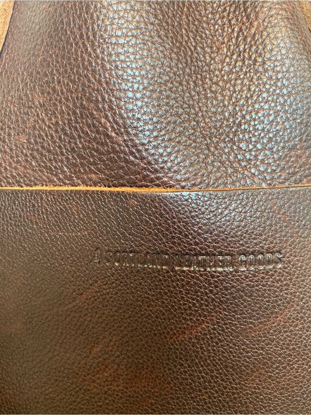 Portland Leather Crossbody Tote in Coldbrew - Picture 8 of 9